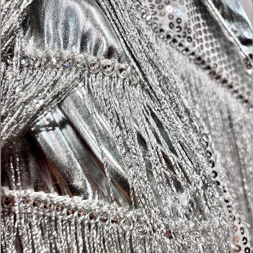 Cropped Fringe & Rhinestone Jacket - Picture 7 of 7